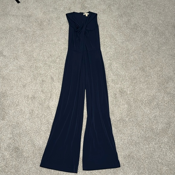 MICHAEL Michael Kors Women’s Wide Leg Jumpsuit in Navy - Picture 2 of 7